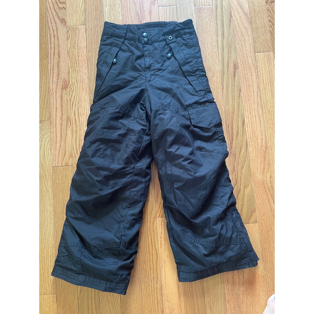 Polar Edge Boys XS 6/7 Black Snow Pants Insulated Winter Ski Trousers Cargo